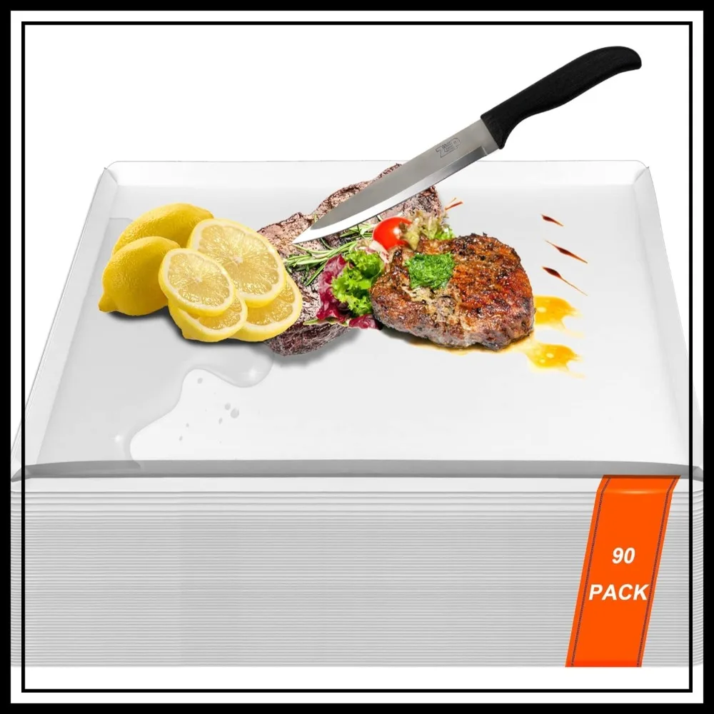 

ZVP Disposable Cutting Boards, Collapsible Cutting Sheet, 17x12 In, 90 Count, Flexible Plastic Mats for Kitchen
