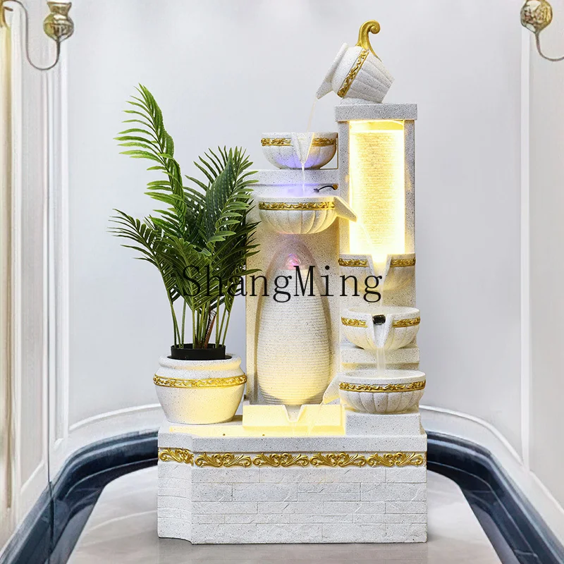 

SM living room flowing water ornament front desk entrance landscaping circulating water floor decoration
