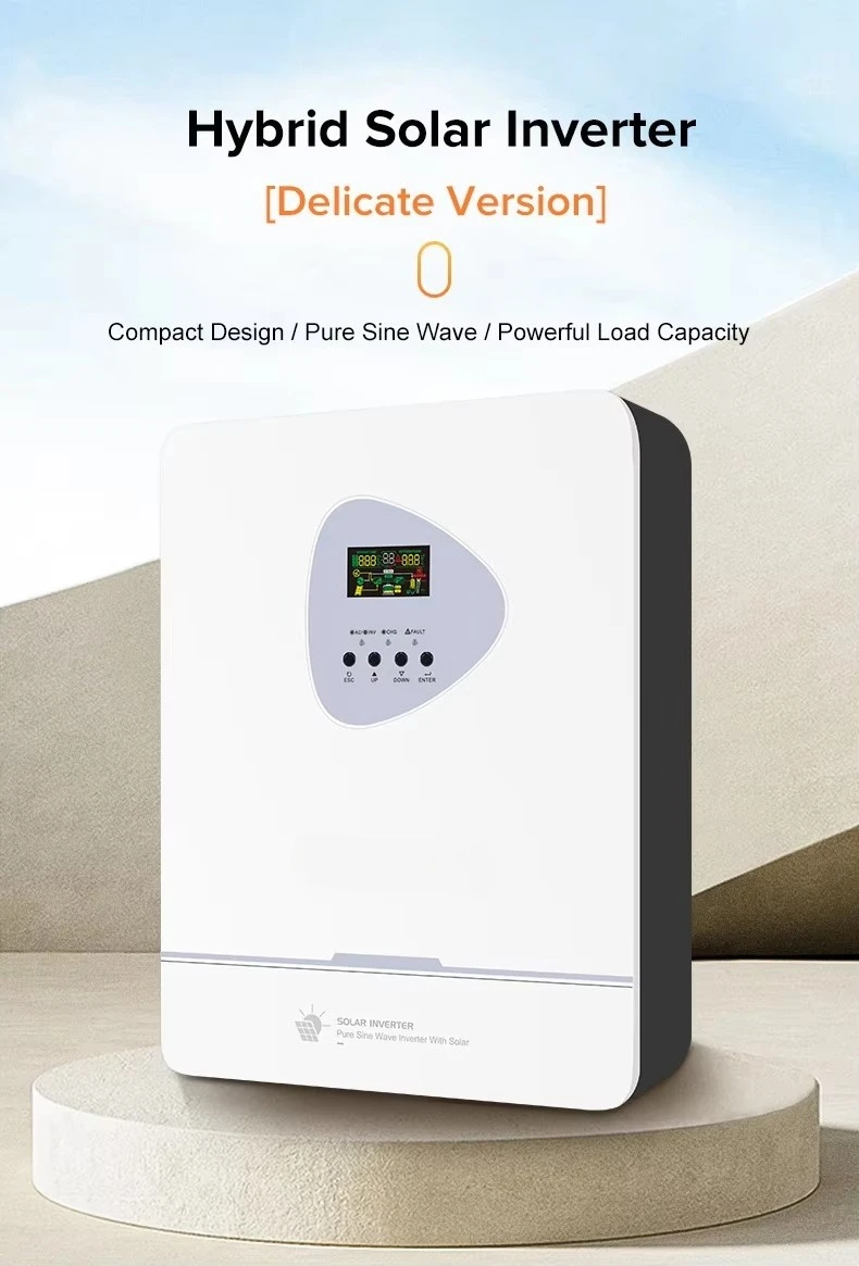 6200W 6.2kw on/off grid hybrid solar inverter for 24v 48v battery system with pure sine wave output