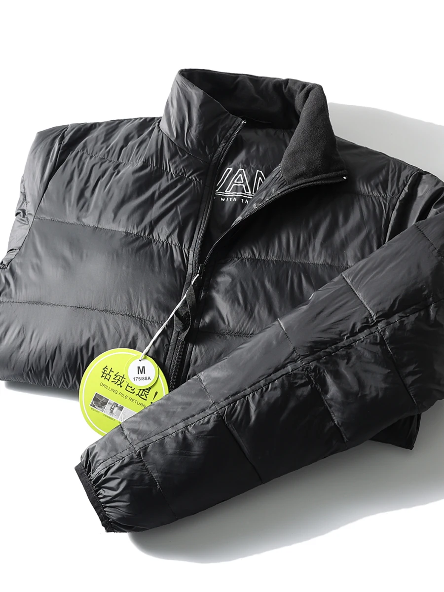 

Warm Du down Jaet Anti-Cold Storable 600 Fill Power Autumn Winter Men's Stand Collar 90 down Windproof Thermal Padded Coat