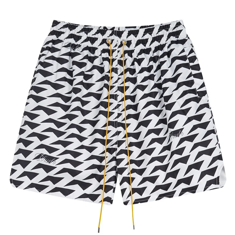 

Summer Loose Rhude Casual Shorts High Quality Pattern Embroidery Athletic Shorts Men's Women's Beach Shorts