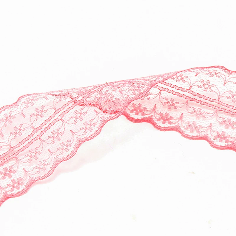 10 metrów/rolka 4.5cm szerokość koronkowa wstążka wykończeniowa tkanina jednokolorowa koronka do szycia odzieży taśmy wykończenia pakowanie