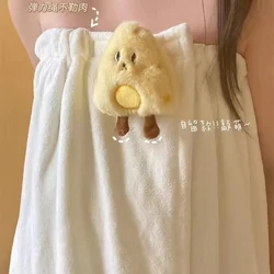 Falda de baño de dibujos animados para mujer, toalla grande sin forro, toalla absorbente, envoltura usable de secado rápido, bata de baño Linda