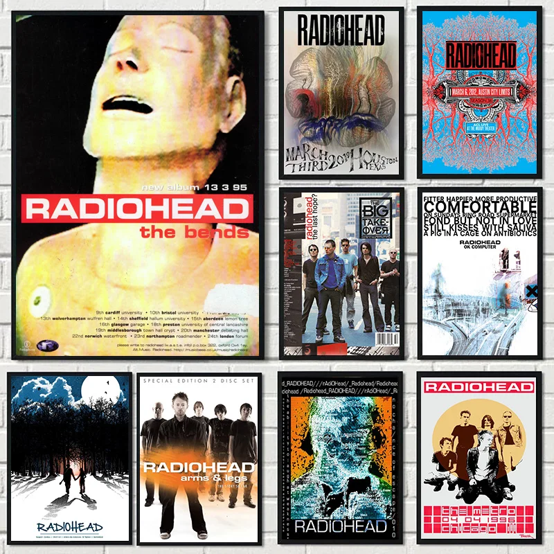 

Rock Band Radiohead Music Art Posters on The Wall Retro OK Computer Album Canvas Painting Wall Art Home Decor for Bedroom Gift