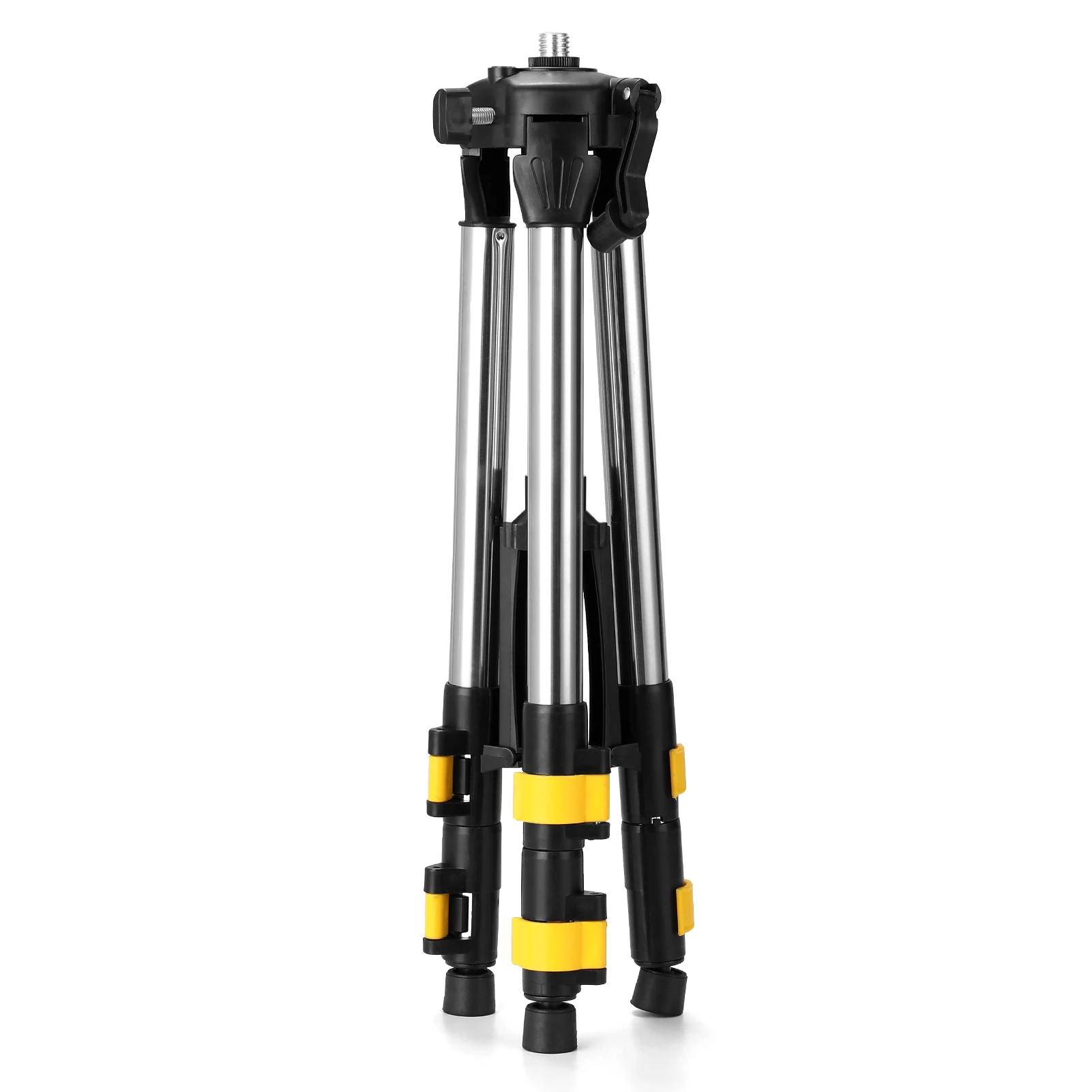 1.2M Stainless Steel Extension Bar Tripod Stand for Laser Level with 5/8inch to 1/4inch Adapter Three Height Adjustment Holder