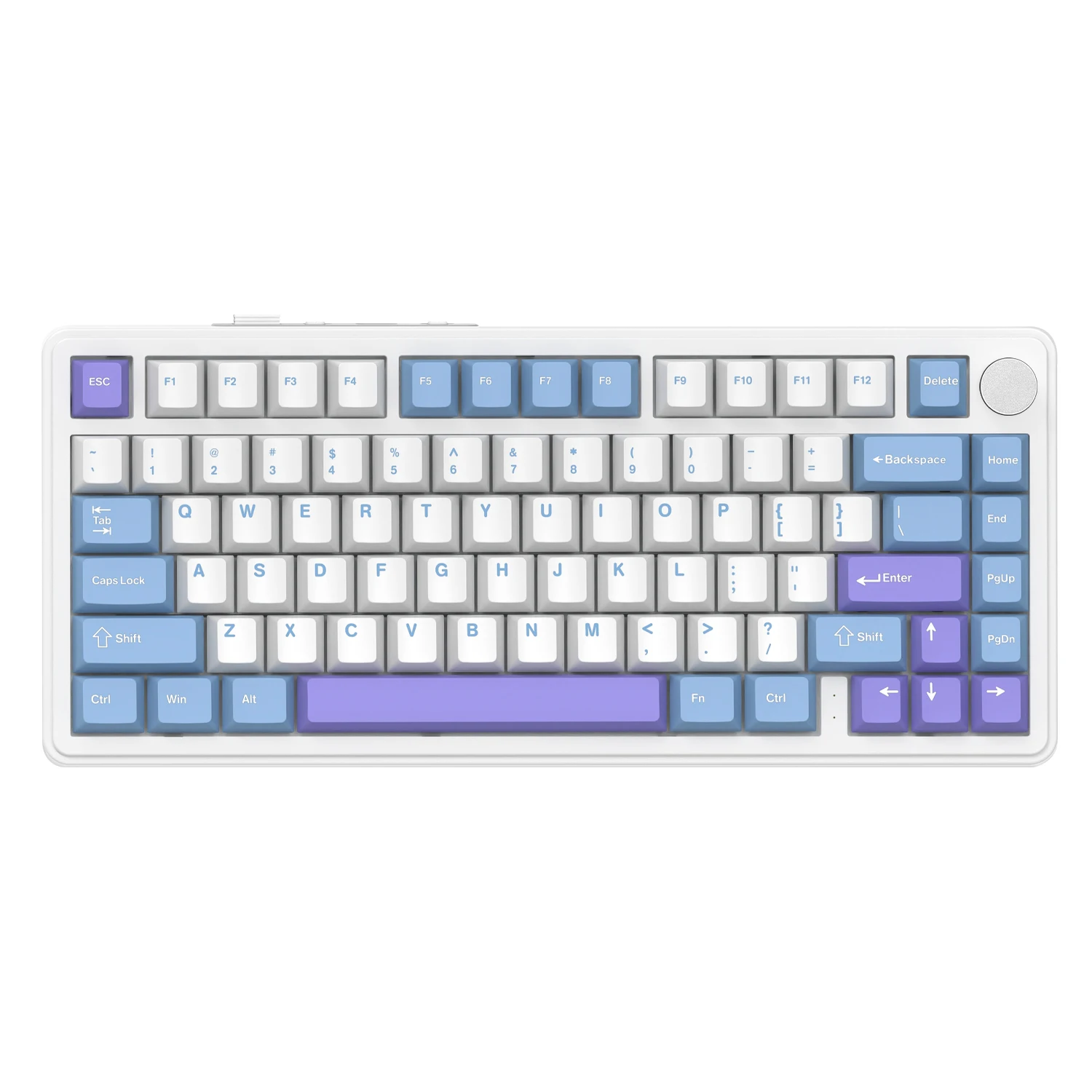 ATTACK SHARK X85 Tri-Mode-Dichtung 75 % mechanische Tastatur mit CNC-Knopf, 5-lagiger Polsterung, Hot-Swap-fähig, RGB-Hintergrundbeleuchtung, NKRO