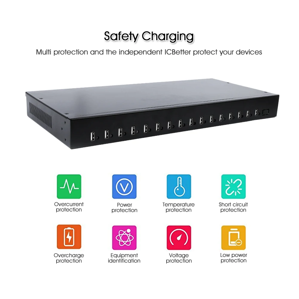 High Power Sipolar C-165  Multiple USB Charging Station Smart Phone Charger 16 Port USB Charging Station for Multiple Devices view 4
