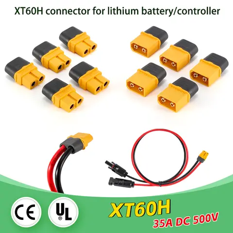 Solar to XT60 Charge Extension Cable 12AWG Compatible with Mc-4 to XT60 Adapter Cable for XT60 Input Port Portable Power Station