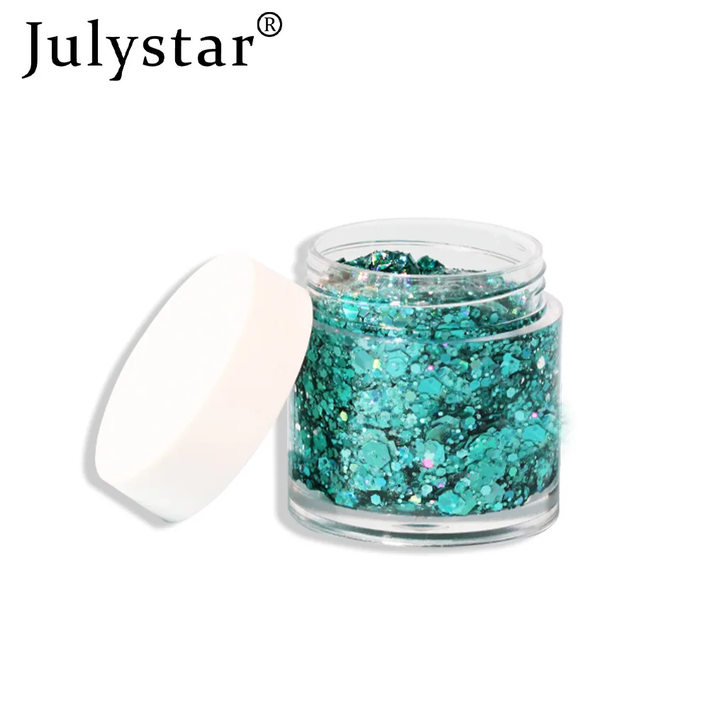 Julystar 10 Color Eye Shadow Glitter Cosmetics Sparkling Sequins Broken Diamond Eye Shadow Liquid Eye Shadow Makeup For Female