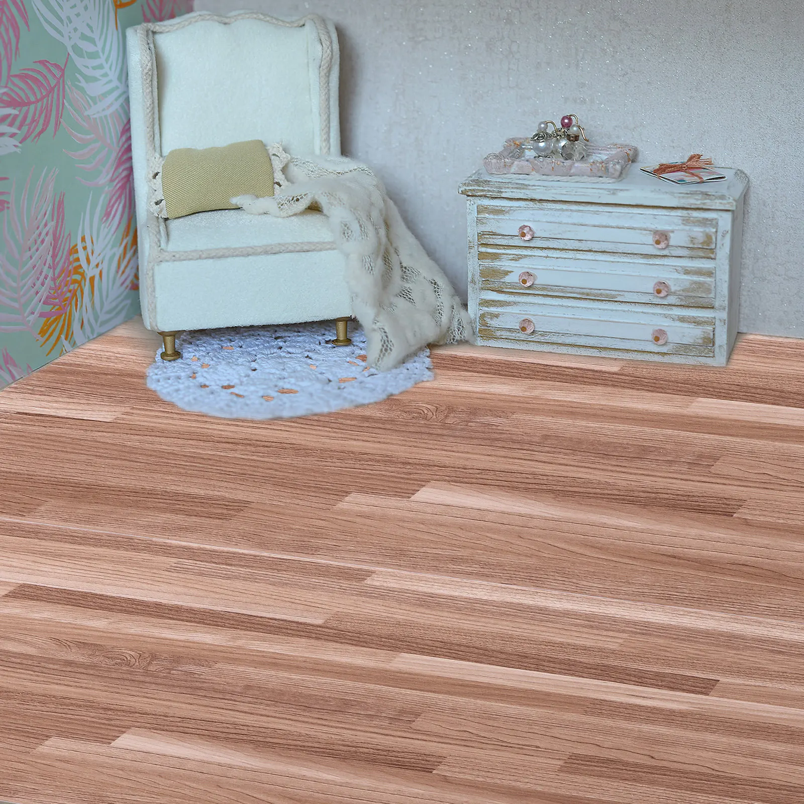 

Simulation Mini Flooring for Dollhouse Realistic Design Smooth Surface Multi-Purpose DIY Mini House Decorative Accessories