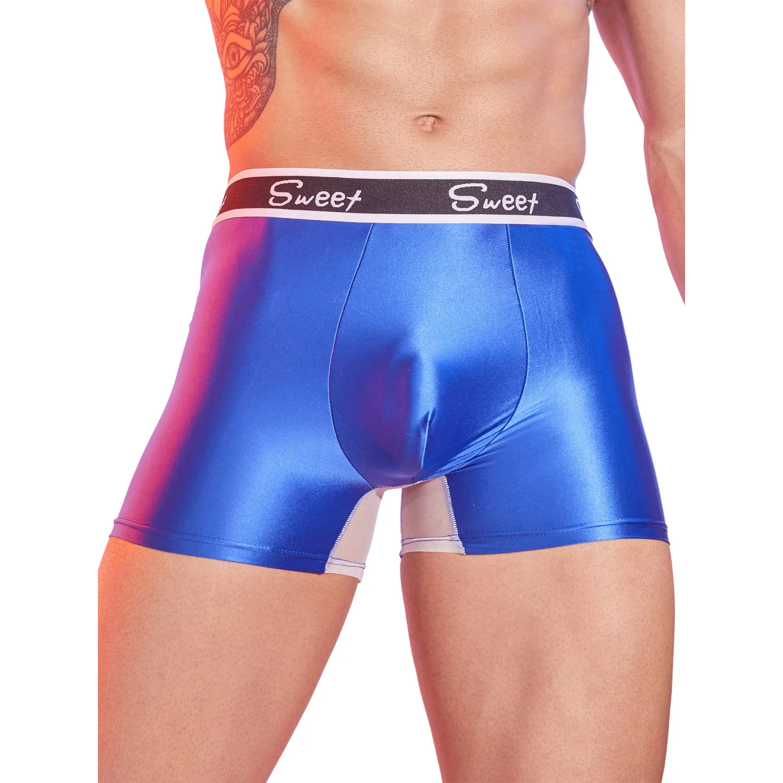 رجل السباحة جذوع لامعة ملابس السباحة البرازيلي بيكيني تصفح سراويل داخلية للرجال الانتفاخ الحقيبة بسط مجلس السراويل السباحة بحر #2