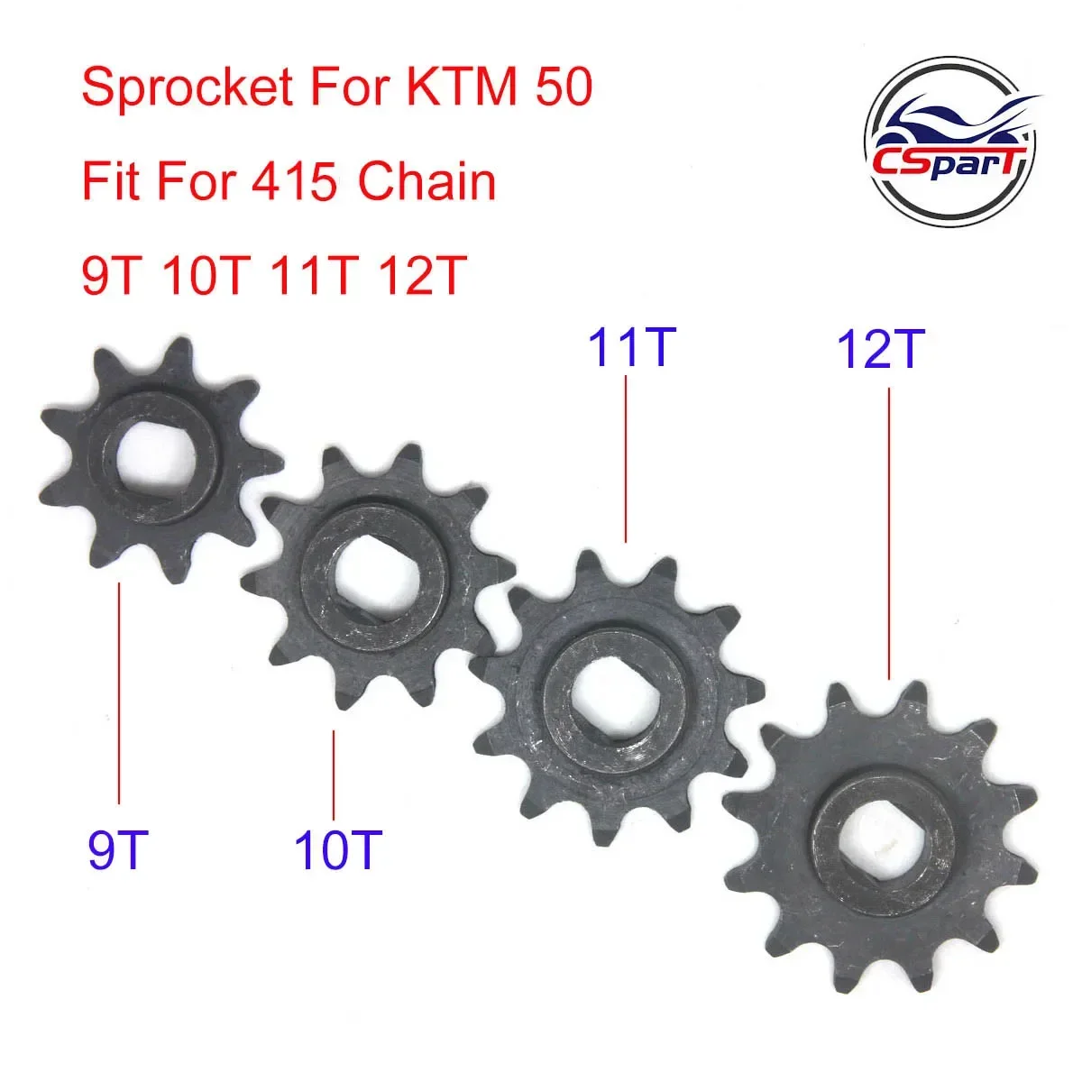 9 10 11 12 Tooth 9T 10T 11T 12T 415 420 Front Sprocket For KTM50 SX 50 LC Pro-Senior Bj 2002-2005 Mini Moto Dirt Pit Bike Parts