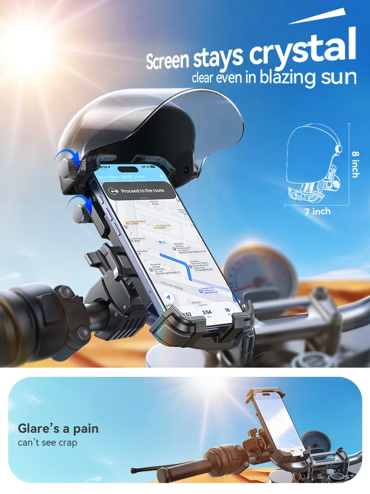 

Joyroom Bike Phone Holder Mount with Helmet 360° Rotation Hands Free Electric Bike Motorcycle Phone Mount Phone Holder JR-ZS526