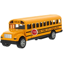 Boys Toys School Bus Model Push and Go for Toddlers Yellow Friction Powered Car Campus Child