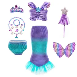 Purim Party Costumes for Baby Girls Princess Ariel Dress The Little Mermaid Cosplay Birthday Halloween Christmas Xms Gown