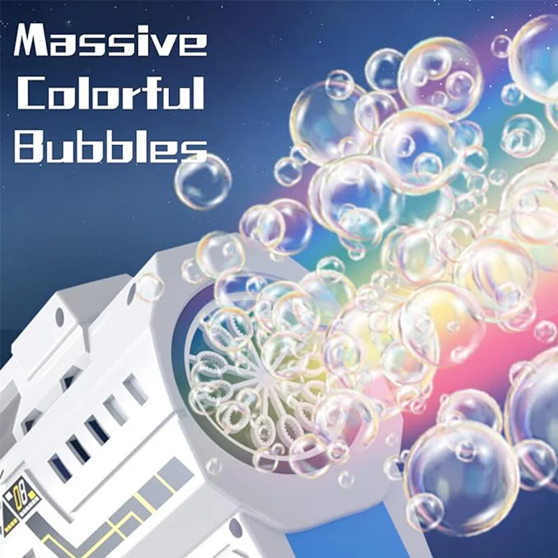 Electric Massive Bubble Gun Toy Automatic Blower Bubble Maker Outdoor Summer Swimming Party Gifts For Kids