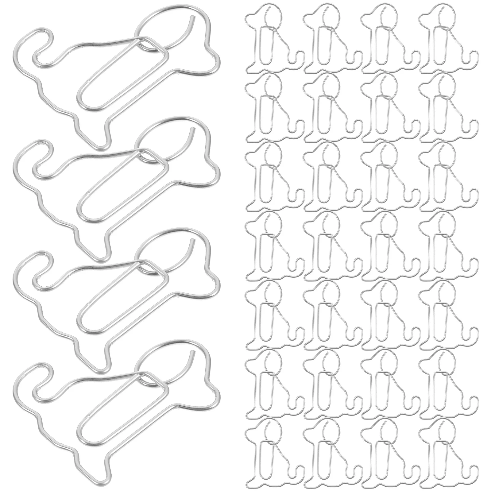 

50pcs Sitting Dog Book Clips Cute Metal Paper Clips for Document Letter Office Supplies Desk Organization Gifts