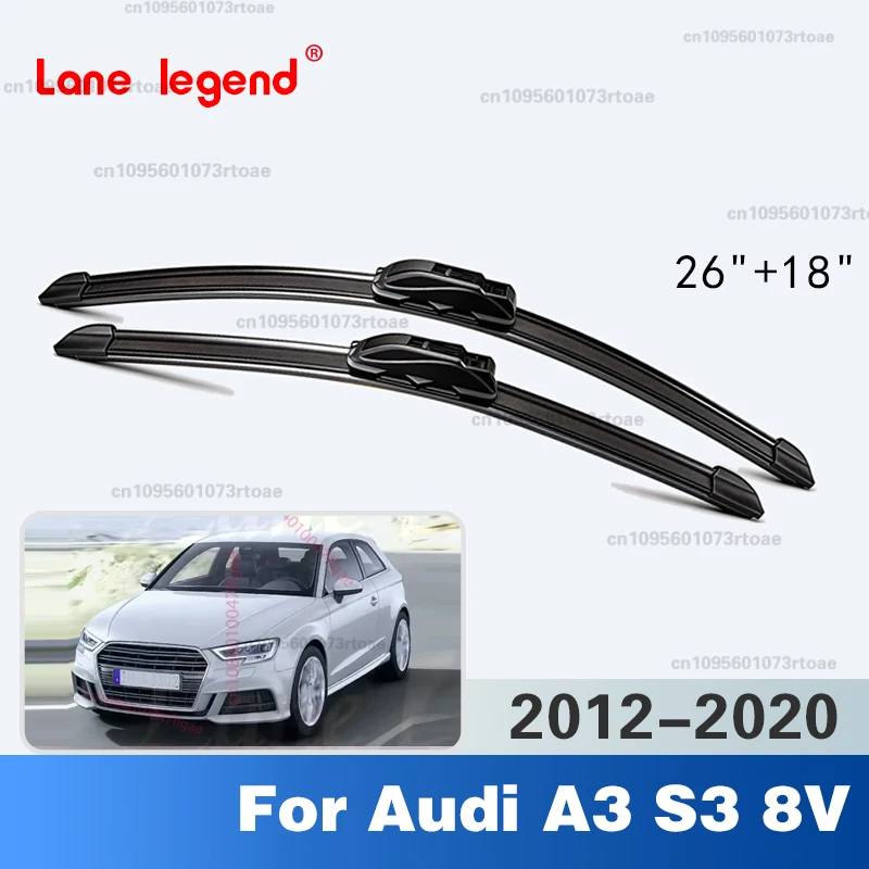 

Set For Audi A3 S3 8V 8VA 2012-2020 2013 2014 2015 2016 2017 Front Wiper Blades Windshield Windscreen 26"+18" Car Accessories 2x