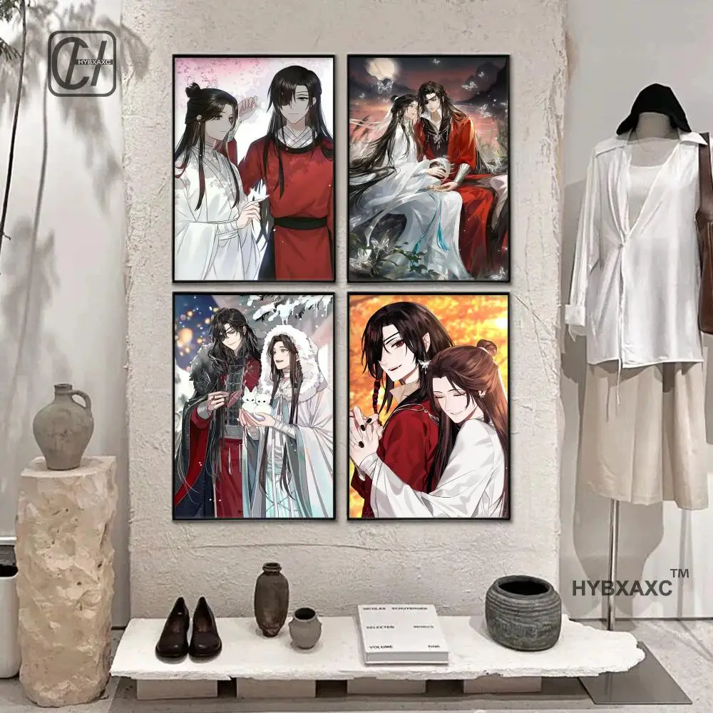 Tian Guan Ci Fu H-Heaven Official Blessing Poster High Quality Wall Art for Home Office Bedroom Living Room Hallway Bar Perfect