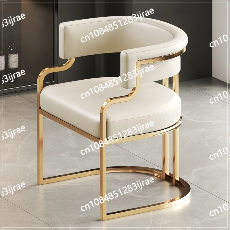 Designer Unique Dining Chairs Beige Gold Legs Waiting Fashion Sofa Chairs Luxury Adults Floor Protector Sillas Indoor Supplies