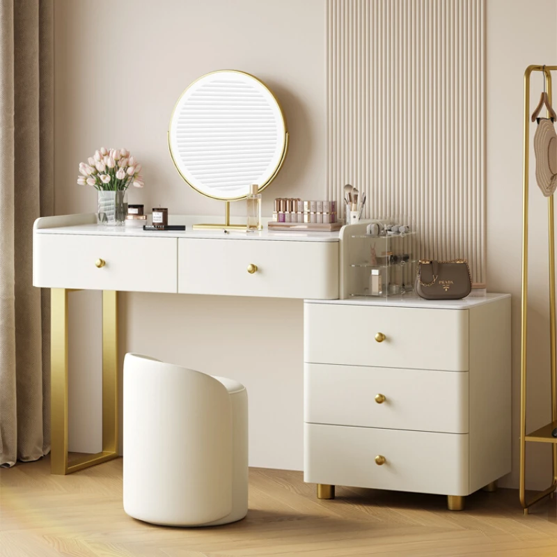 

Mirror With Drawer Dresser Nordic Luxury Storage Organizer Dressing Table Items Modern Comoda Pra Quarto Bedroom Furniture