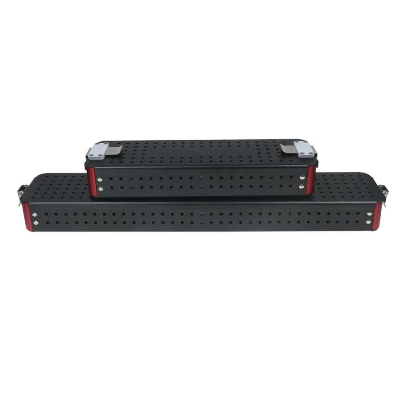 

high quality Aluminium alloy Black endoscope disinfection box sterilization tray sanitizing box