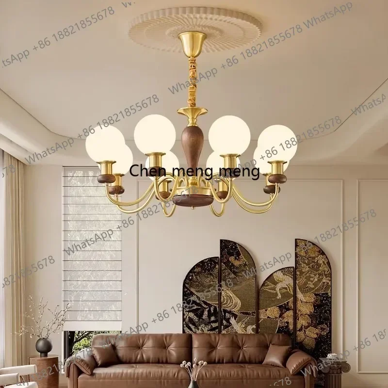 Asmt49All Copper American Middle French Vintage Living Room Pendant Light New Chinese Bedroom Light