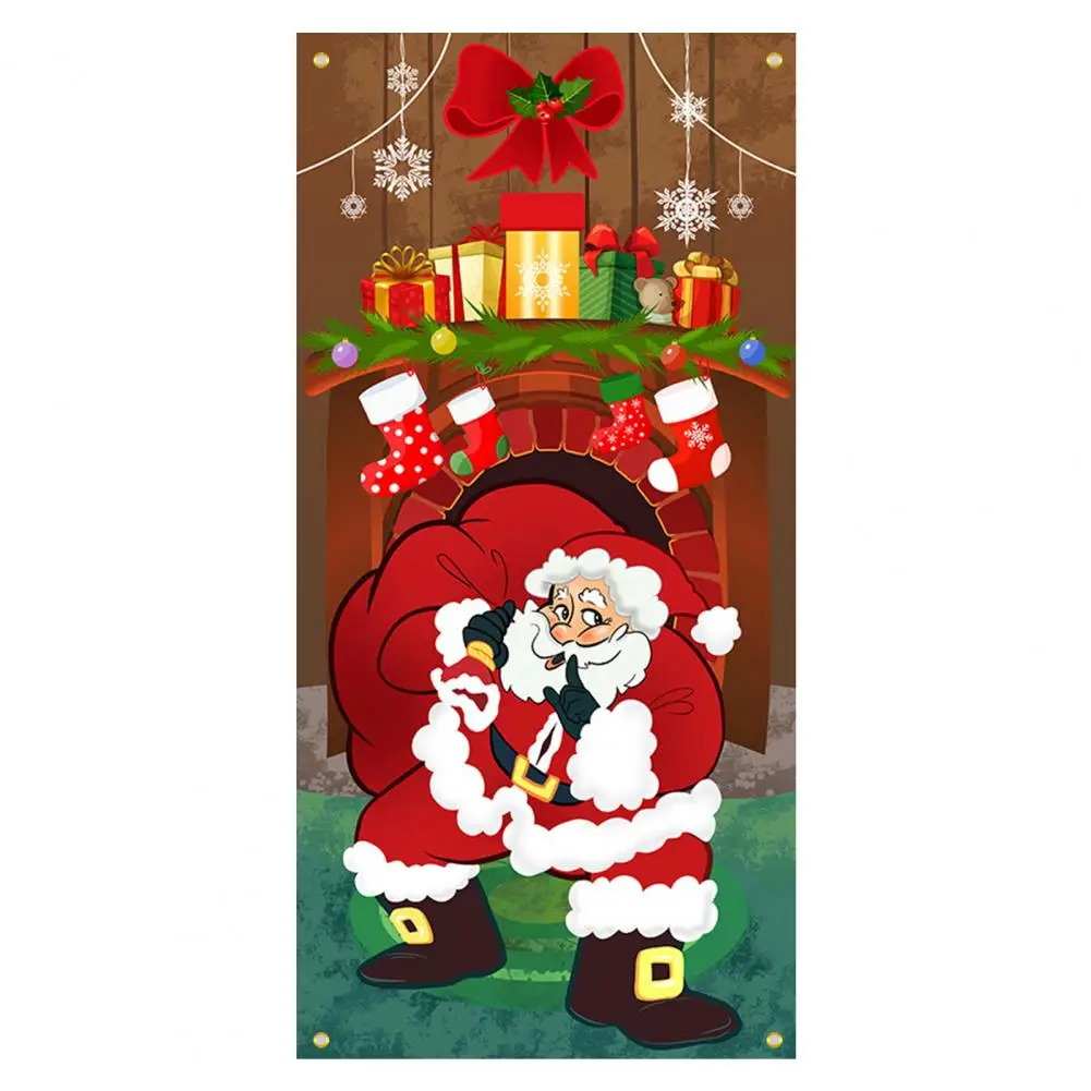 

Long-lasting Holiday Decoration Christmas Door Charming Dog Xmas Tree Gift Decor Festive Door Curtain Outdoor for Christmas