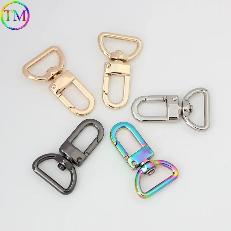 13-16-20mm 3 size Rainbow Swivel Trigger Lobster Clip Snap Hook Metal Buckle For Purse Chain Clasp DIY Purse Strap Accessories