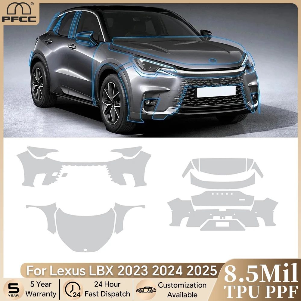 

For Lexus LBX 2023 2024 2025 8.5Mil TPU Paint Protection Film Pre-cut PPF Bra Car Body Clear Kit Resistant Auto Accessories