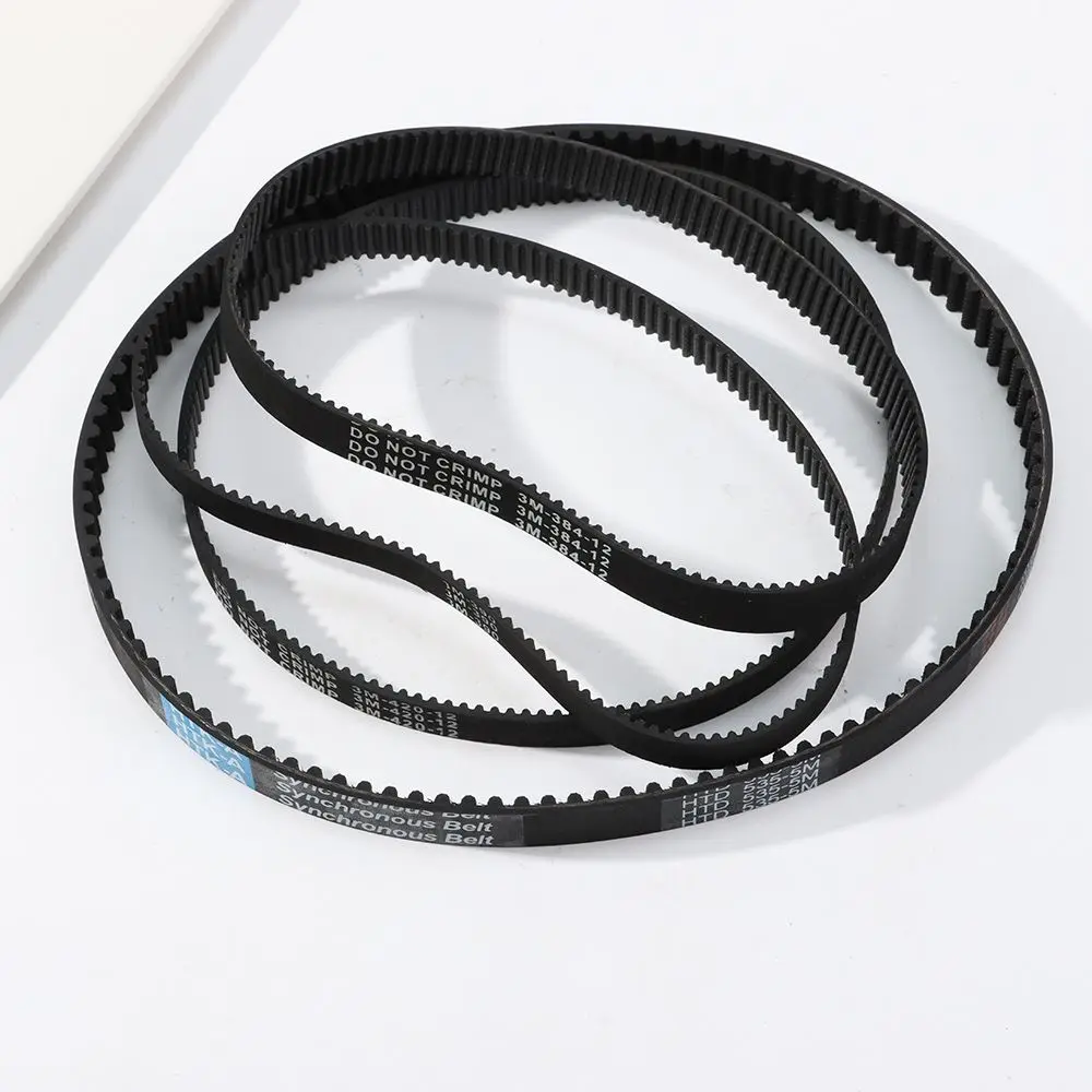 Black E-scooter Hoverboard Parts HTD 3m-384-12 Drive Stripe Rubber Transmission Belt Electric Scooter Belt Timing Belts