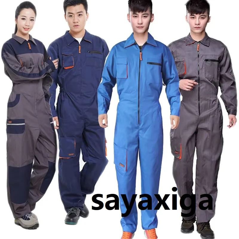 

Work Coverall Long Sleeve Coveralls Worker Overalls Workshop Auto Repairman Machine Welding Suit Electric Mechanic Work Uniform