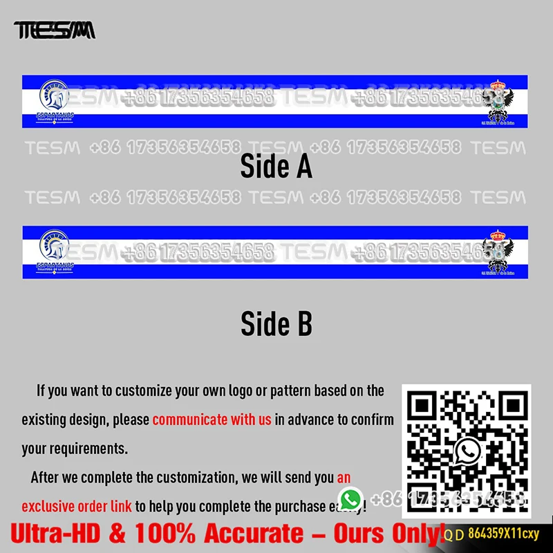 TESM Double Sided HD Printed Football Scarf Fan Cheer Scarf Matches and Parties Supporter Decorative Scarf