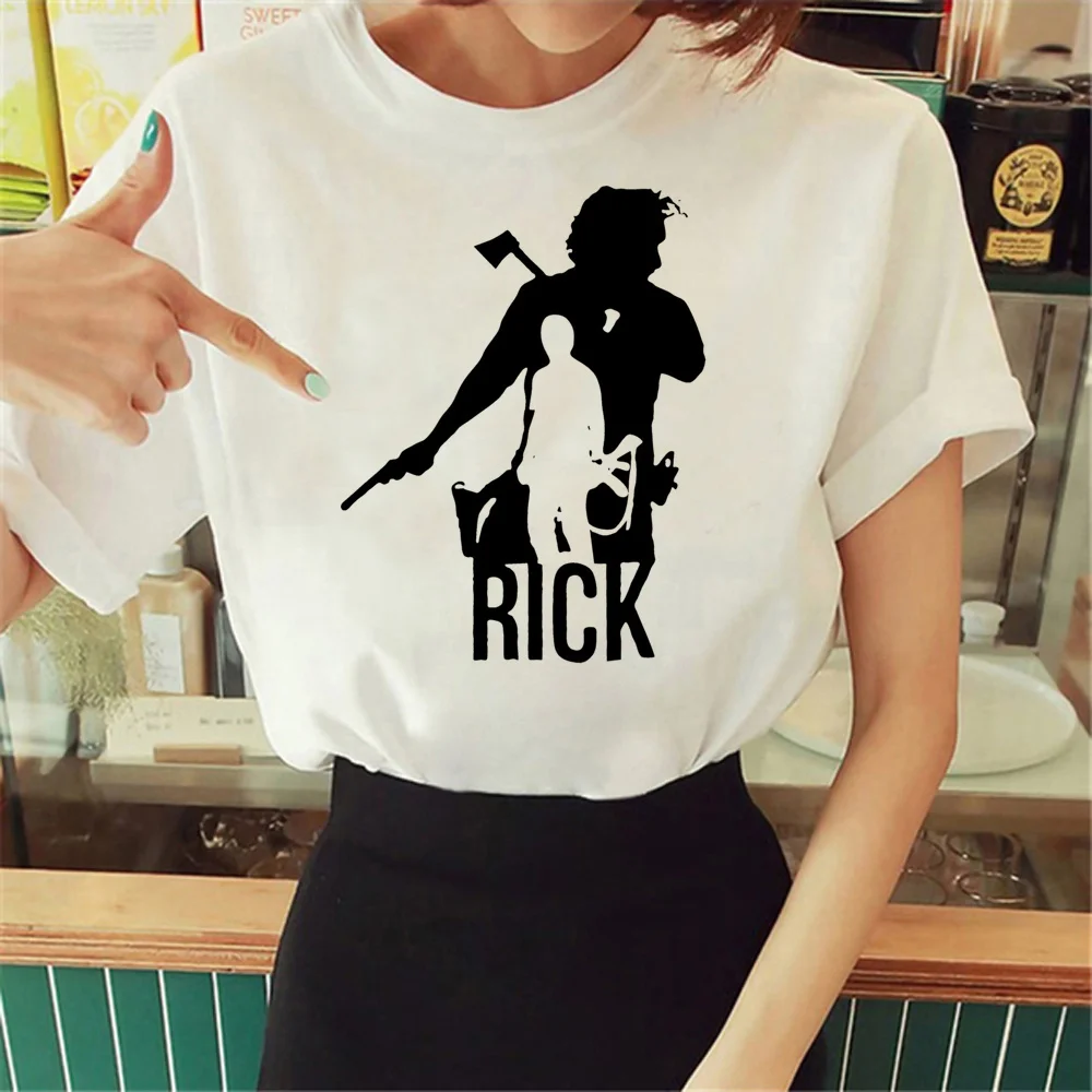 the Walking Dead top women funny harajuku summer tshirt girl Japanese anime clothes