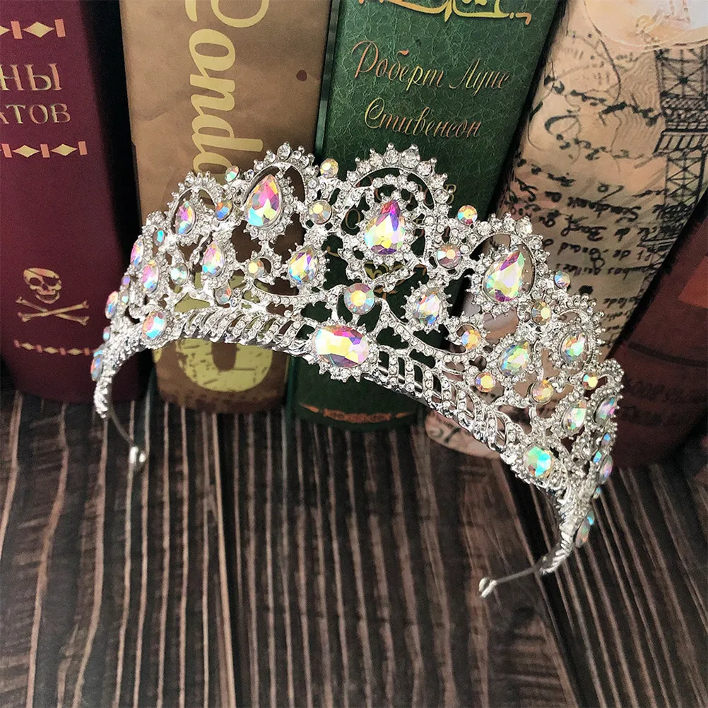 

1Pcs Elegant Rhinestone Crown Headband for Women Bridal Wedding Party Engagement Hair Accessory Fashion Hair Hoop Bridal