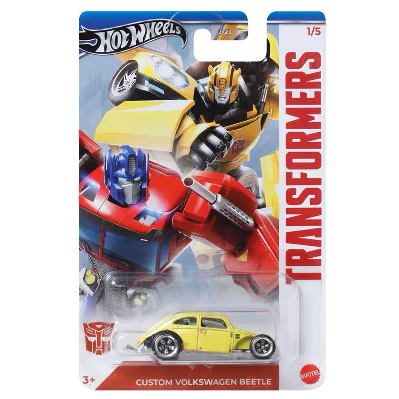 Original Hot Wheels Car Transformers Custom Volkswagen Beetle Toys for Boys 1/64 Diecast Vehicles Model Collection Birthday Gift