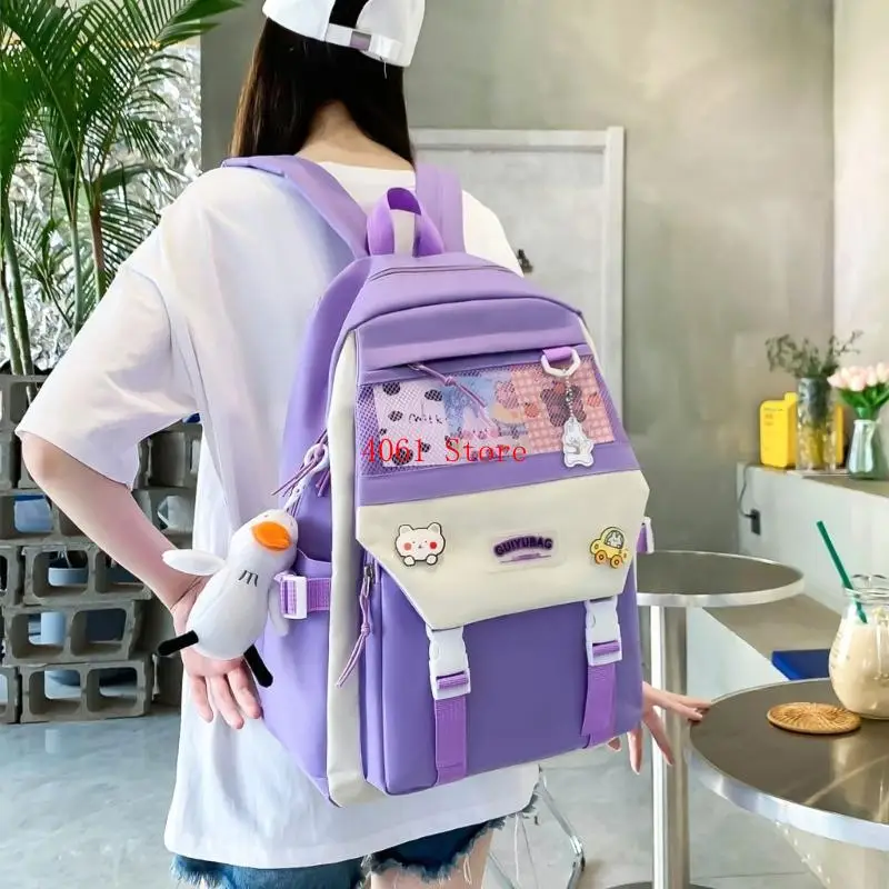 

5pcs School Backpack Bookbag with Shoulder Bag Pencil for Case Set for Teen