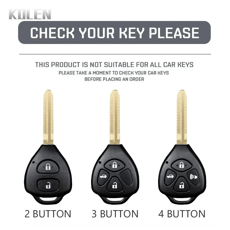 Fashion Car Remote Key Case Cover For Toyota Camry Avalon Corolla Matrix RAV4 Venza Yaris Key Protected Shell Fob Accessories