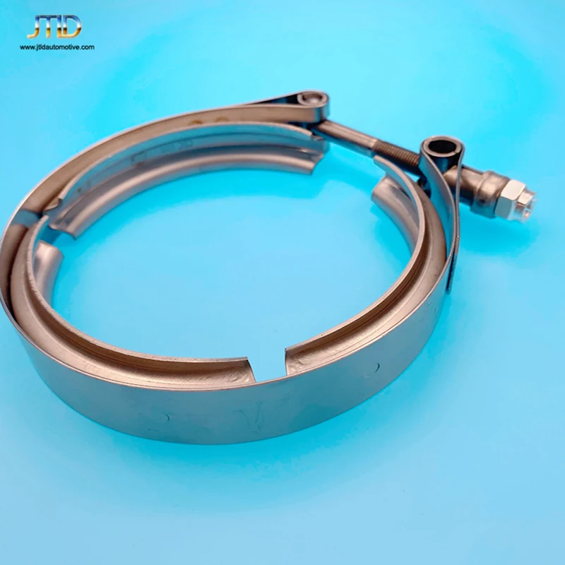 

JTLD 2.5 inch Performance Stainless Steel Exhaust System Standard T-Bolt V Band Clamp with Male Female Flange Kit