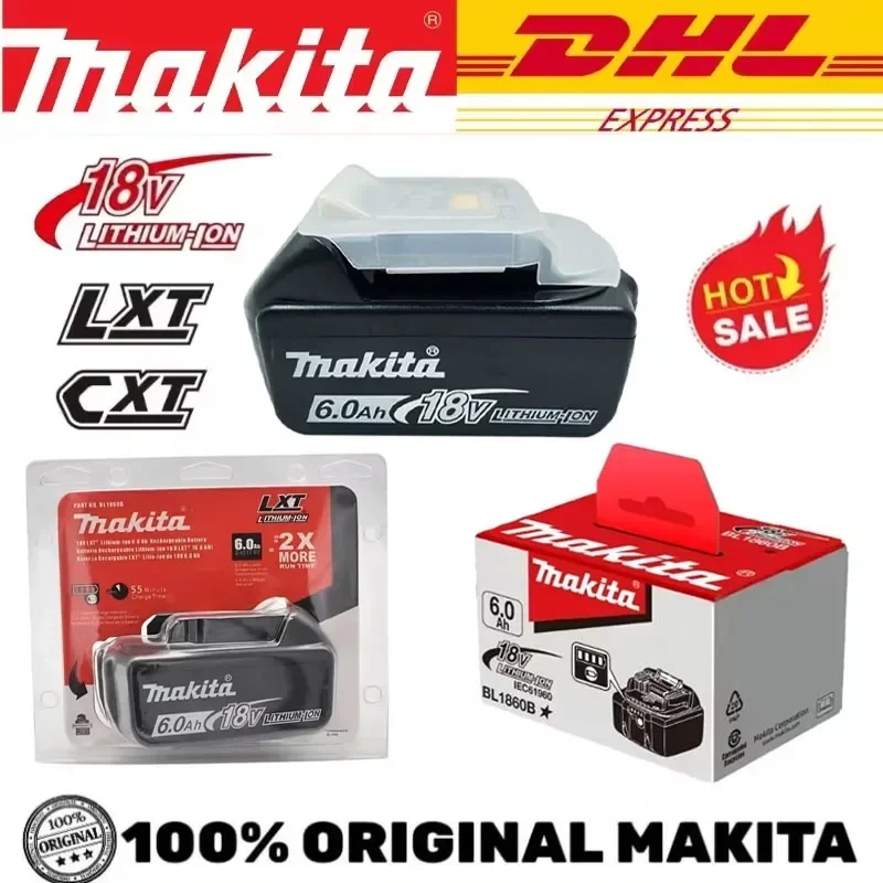 

100% Original 18V Makita 6ah batteryfor BL1850 bl1860 bl 1860 bl1830 bl1815 bl1840 LXT400 6.0Ah replacement makita battery