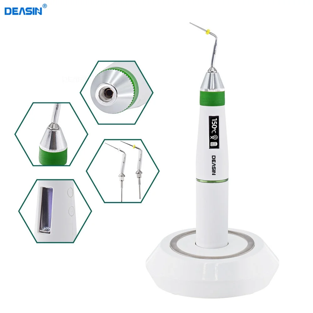 نظام سد جوتا بيرشا اللاسلكي للأسنان قلم إندو ساخن مع 2 نصائح شاشة ديجيتال معدات مختبر طبيب الأسنان