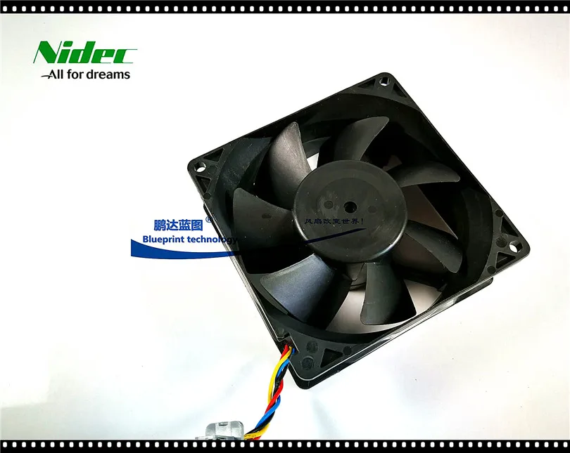 New Nidec 9038 9238 Ta350dc Max Airflow Rate 12V PWM Bearing 9cm Violent Cooling Fan