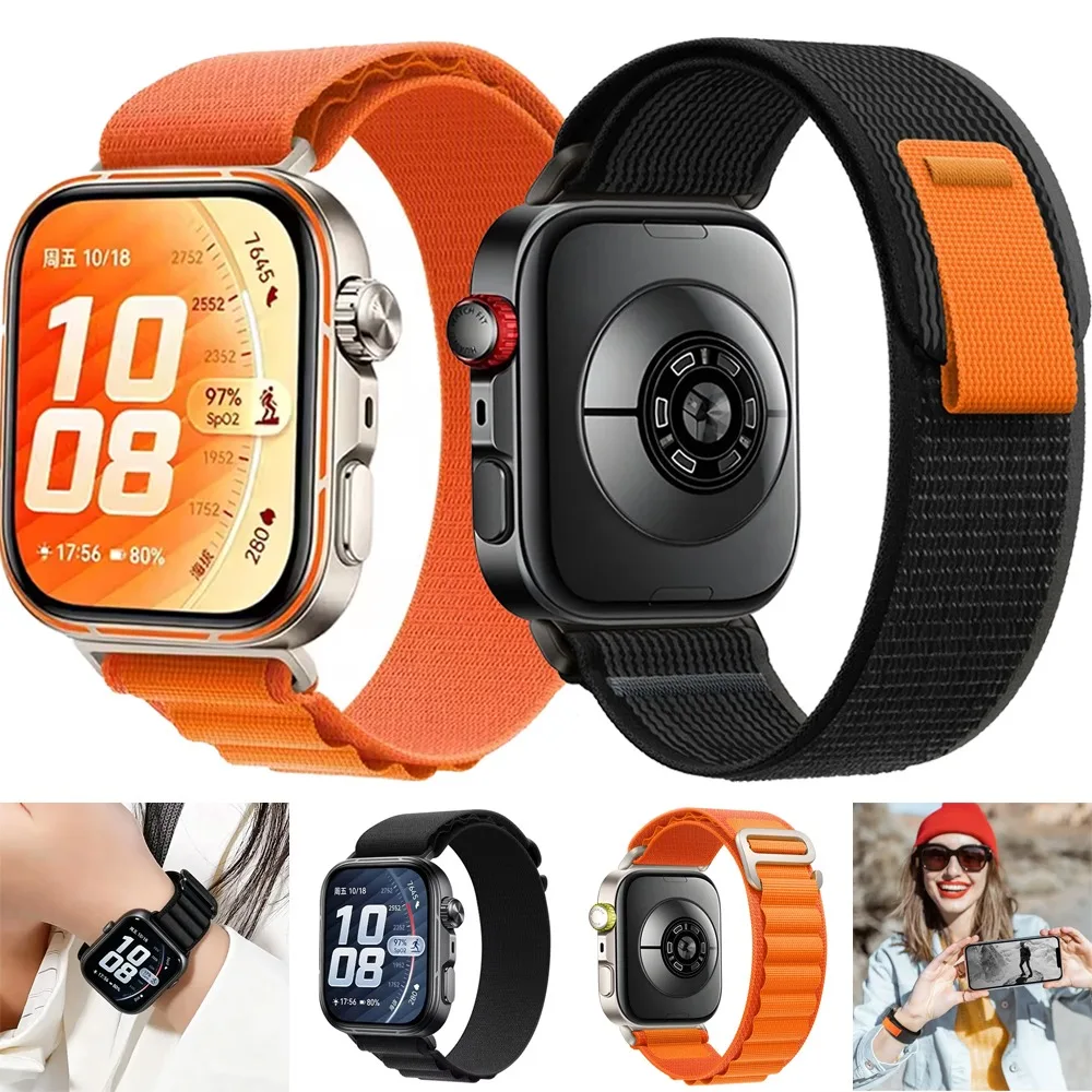 Offizielles Alpine Nylon-Schlaufenarmband für Huawei Watch Fit 5/4 Pro Fit 5/4/3 Atmungsaktives Armband für Huawei Watch Fit 5/4/3