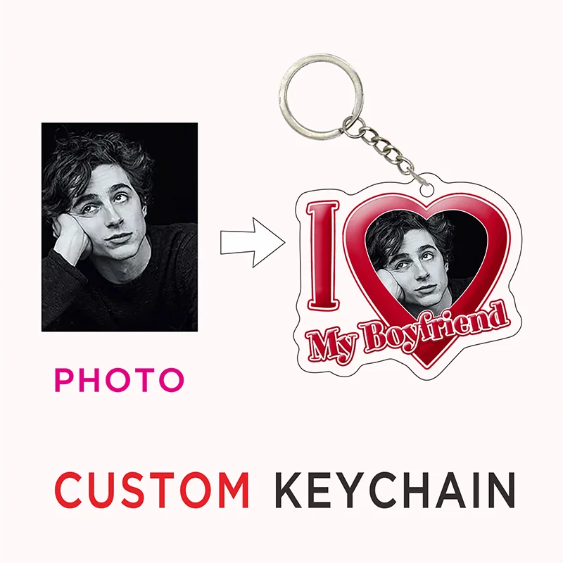 

Custom I Love My Boyfriend Girlfriend Heart Keychain for Women Accessories Bf Gf Key Chain Ring Keychains Jewelry Couple Gift