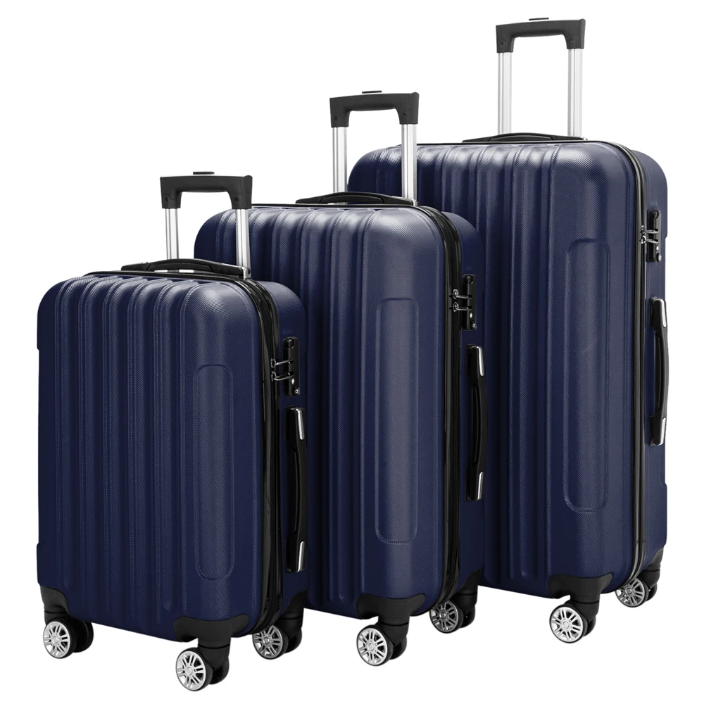 

3-in-1 Multifunctional Large Capacity Traveling Storage Suitcase Luggage Set Navy Blue