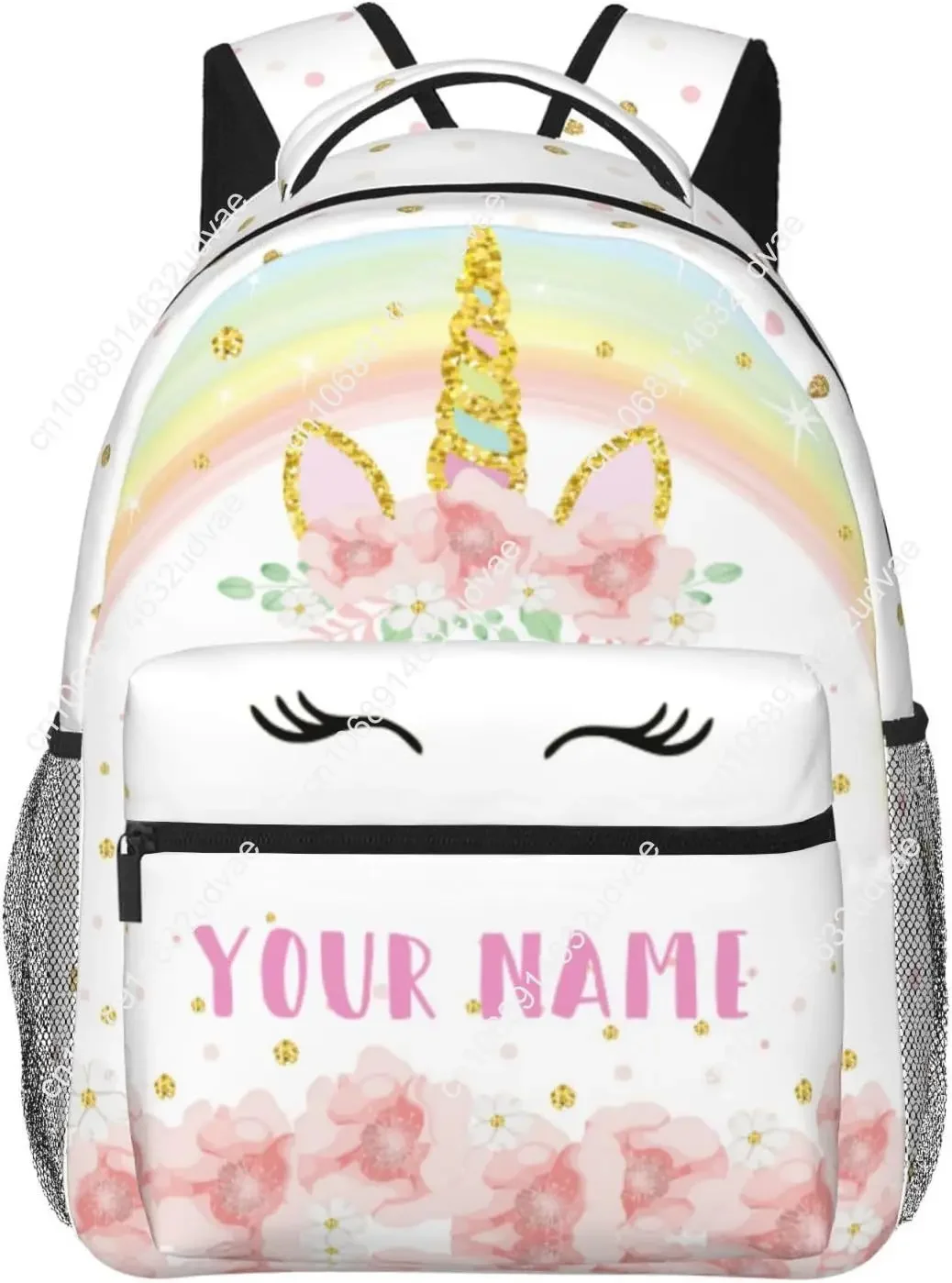 Personalized Backpack for Girls Boys, Custom Backpacks with Name for Kids, Customized Unicorn School Bookbag for Back to School