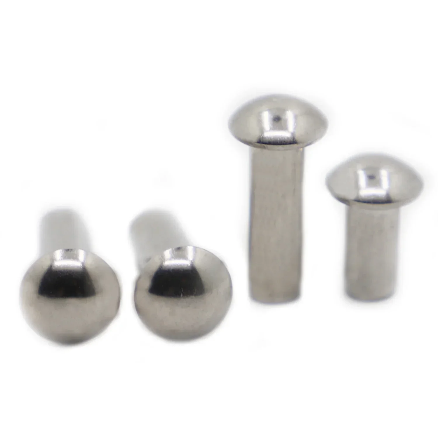 M0,8 M1 M1,2 M1,4 M1,6 M2 M2,5 M3 M4 M5 M6 304 A2-70 Edelstahl Knopf Rundkopf Vollniet Selbststeckend GB867 5-50 Stück – Detail 4