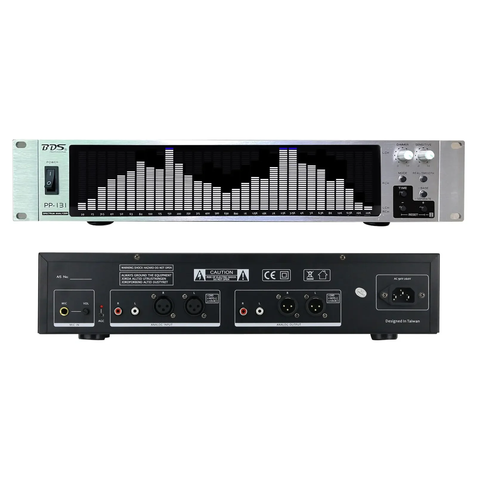 Bds PP-131 Rack-Mounted 2u Spectrum Display Equalizer Audio Level Amplifier Spectrum Analyzer Led Stage Power Supply
