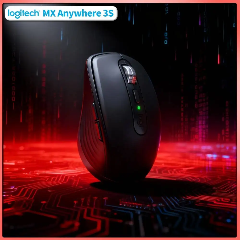 Wireless MX Anywhere 3S Mouse - Darkfield 8K DPI, Hyper-Scroll Wheel, USB-C Cable, Great for Freelance Editor Home Office Task