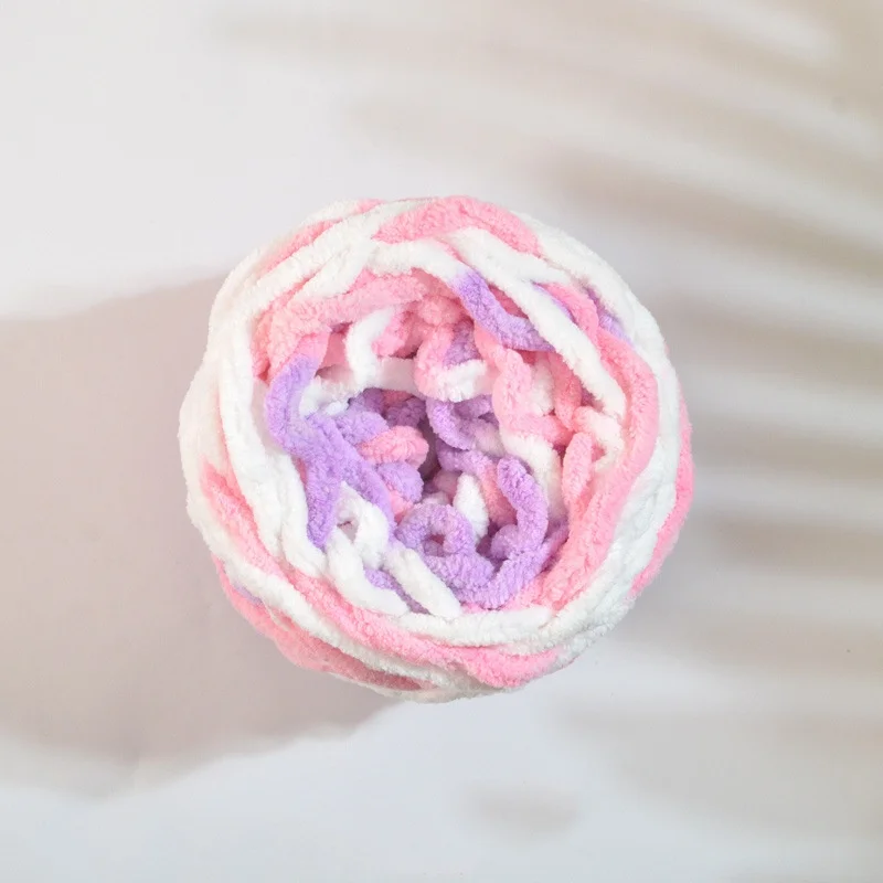 Chenille Knitting Yarn Comfortable Cotton Yarn Thick Thread Skin-Friendly Wool Yarn For Creative Works Blanket Handmade Knitting